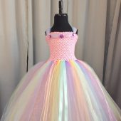 Pastel Rainbow Princess Tutu Dress for Girls - Princess Dresses for Toddlers - Tutus for Baby - Birthday Dress - Princess dress up