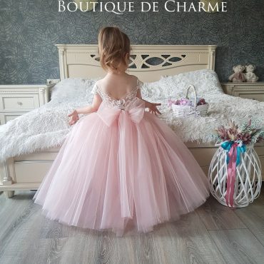 Tulle flower girl dress, Tutu girl dress, Princess flower girl dress, Girl party dress, Lace girl dress,Toddler wedding dress,Girl ball gown