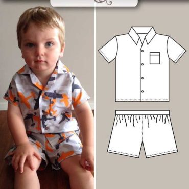 Girls or Boys Baby Pyjamas - PDF Sewing Pattern and Photo Tutorial - Sizes 000 to 2 - Instant Download - Baby Toddler Child Kids Easy Sew