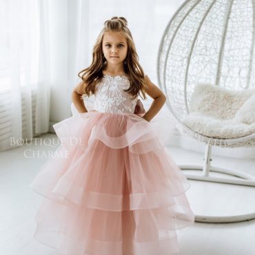 Flower girl dress dusty rose, Tulle flower girl dress, Flower girl dress lace, Girl wedding dress, Tutu flower girl dress, Baby tulle dress