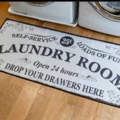 Non Slip Machine Washable Bathroom Rug /Laundry Mat/Decorative Laundry Room Rug