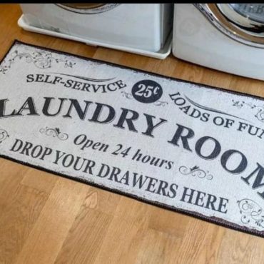 Non Slip Machine Washable Bathroom Rug /Laundry Mat/Decorative Laundry Room Rug