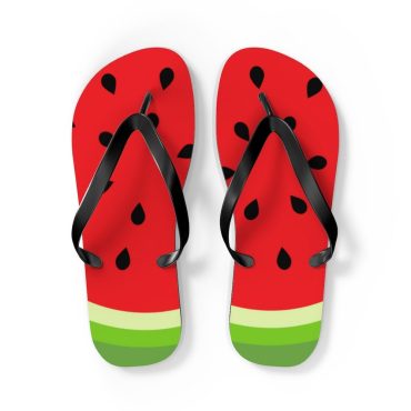Flip Flops ~ Watermelon Summer Fruit Flip Flops For Beach or Spa Shoes or Wedding Favors ~ Cute!