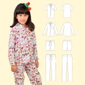 Jamie Kid's Pajamas PDF Sewing Pattern / Toddler pajamas pattern / Girls pajamas Boys pajamas (2T - 14)