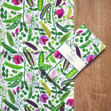 Peas, Pods & Petals Tea Towel- 100% Cotton