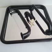 One of IKEA braun Metal Pipe Bathroom mirror and Fixtures Towel Racks, Hand Towel Hook, Towel Rail Or Grab Bar