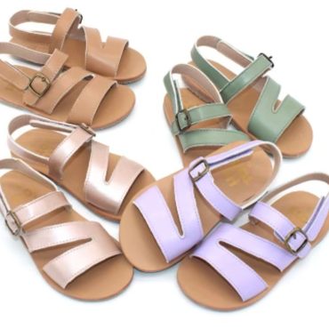 Kids Genuine Leather Sandals - Three Tots Original Design Ziggy