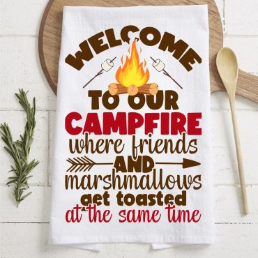 Kitchen Towel Sublimation Designs | Camping Kitchen Tea Towel Sublimation Designs | Camper Kitchen Towels | Funny Kitchen Towel | RV Life