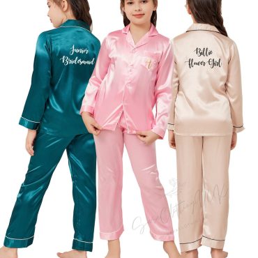 Junior Bridesmaid Pajamas, Flower Girl Proposal, Personalized Pajamas, Bridal Party Pajamas, Flower Girl Outfit