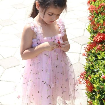 RESTOCK 3M-6Y - Pink Girl Dress, Pink Flower dress, Princess Dress First birthday dress, Girl Dress Photo, First Birthday, Second Birthday