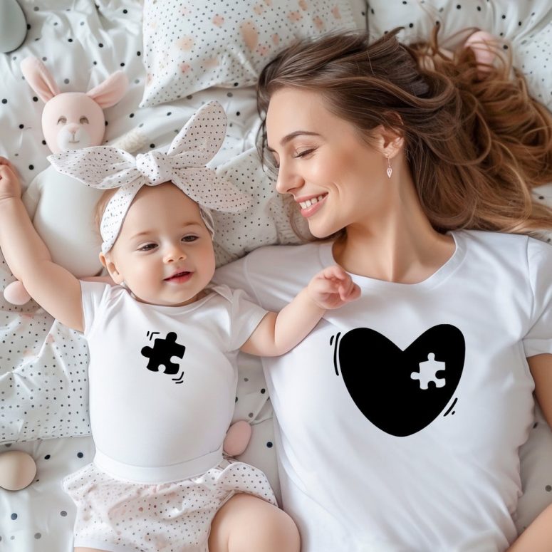 Mom & Me Matching Moments:Coordinated Sets for Stylish Duos!Personalized gift mom and baby.Mother's Day gift.Baptism gift.