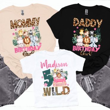 Safari Family Matching Shirts, Safari Birthday Girl, Safari Birthday Outfit, Family Safari Shirts, Birthday Family Shirt, Birthday Girl D301