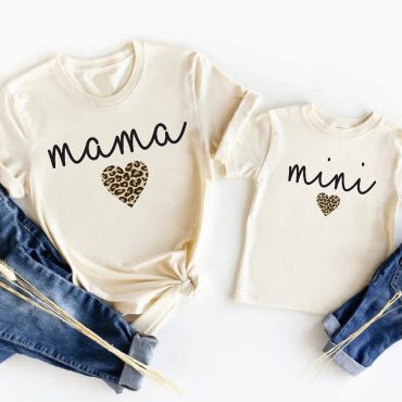 Mama Mini Matching Set, Baby Shower Gift, Mama T shirt, Mini Bodysuit, Mini Toddler, Mini Youth, New Mom Gift Idea, Baby and Mama, Newborn