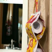 Boho Bathroom Decor Toilet Paper Holder Toilet Tissue Roll Holder Handmade Kantha Fabric Organiser