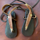 SANDALIAS UNISEX para NIÑOS , de cuero, estilo Tarahumara: Pies Ligeros