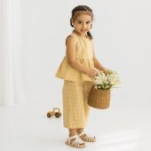 Ruffle Blouse and Pants PDF sewing patterns, size  2-6Y, Top and culottes pants set patterns for kids, sleeveless top, Lounge Set