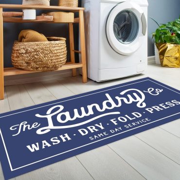 Personalized Laundry Room Rug, Laundry Rug, Washing Machine Rug, Machine Washable Non-Slip Laundry Room Rug ,Gift For Laundry Room