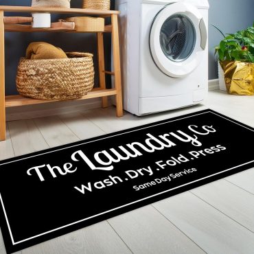 Personalized Laundry Room Rug, Laundry Rug, Washing Machine Rug, Machine Washable Non-Slip Laundry Room Rug ,Gift For Laundry Room