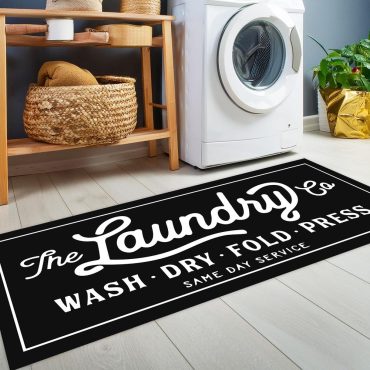 Personalized Laundry Room Rug, Laundry Rug, Washing Machine Rug, Machine Washable Non-Slip Laundry Room Rug ,Gift For Laundry Room