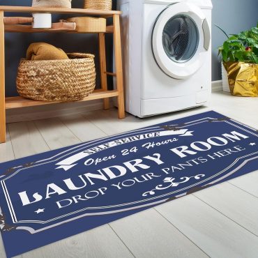 Personalized Laundry Room Rug, Laundry Rug, Washing Machine Rug, Machine Washable Non-Slip Laundry Room Rug ,Gift For Laundry Room