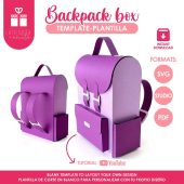 Backpack Favor Box Template, 3D School Bag SVG File for Silhouette and Cricut, Back to School Gift for Teachers & Students