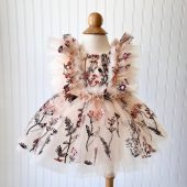 Wildflower Dress, Floral Dress, Sequin Dress, First Birthday Dress, Flower Dress, Tulle Dress