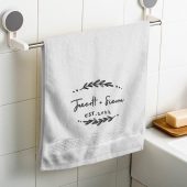 Personalized Name and Date Towel | Custom Embroidered Towels for Anniversary | Unique Gift