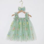 Flower Girl Romper Tutu Flower, The ORIGINAL Enchanted Rose Fairy Floral Spring Embroidered Tulle Dress, Halloween Dress, Floral Dress