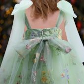 Sage Green 4 layers Flower Girl Dress Tutu Flower Party Dress, Enchanted Rose Fairy Floral Embroidery Dress, Tulle Dress, First Birthday