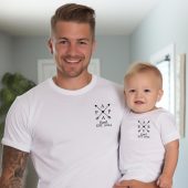 Personalized dad t-shirt and baby bodysuit set. Matching dad baby outfit. Gift for Father's Day. Dad kid matching set. Family outfit.