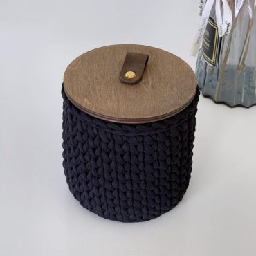 Bathroom storage, vanity organizer with lid, cotton pad holder, qtip container, housewarming gift, accessories jar.