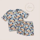 Kids t-shirt and shorts pattern, kid outfit sewing pattern PDF, two piece set for toddlers, kids, kids t-shirt pattern, kids shorts pattern.