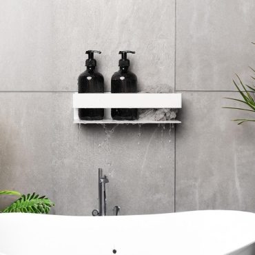 Modern shower caddy, Floating shower shelf, Minimalist bathroom shelf, Stainless shower shelf, Shower bottle holder, Shampoo shelf