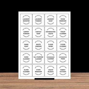 Minimal Household Cleaning Canva Editable and Printable Labels
