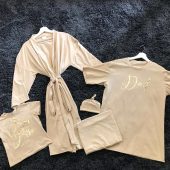 Mommy and me outfits boy, Labor and delivery robe and swaddle set girl with personalized hat and matching dad shirt, Christmas Gifts.