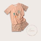 Two piece set pattern, kids pajama sewing pattern pdf, baggy pajama pattern for kids, girls  outfit sewing  pattern, 24 months - 12 years.