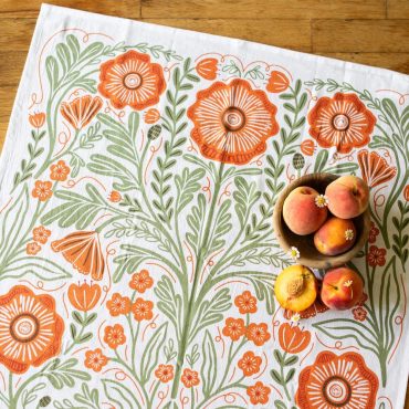Poppy Tea Towel | flour sack towel, dish towel, kitchen towel, home essentials, housewarming gift, wedding gift, gift for her