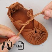 DIY ''Sun Sandals for Kids'' Video & PDF Tutorial + Patterns / Handmade Barefoot Sandals Puckered Toes/ Soft-Sole Leather Shoes