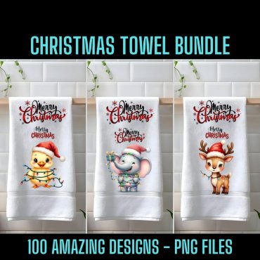 Christmas Kitchen Towel Png Bundle, 100 Amazing Designs, 100 PNG Files, Perfect Bundle For Kitchen Towel Sublimation Printing