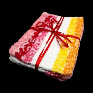 Vintage French Retro 1960s Exfoliating Mitt Scrub Washcloths Set of 3 | Exfoliating towel | Scrub Towel | Bath Mitt (Unused and Cleaned)