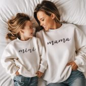 Matching Family Sweatshirts, Mini Mama Matching Outfits, Cute Mother Daughter, Coordinated Family Look, Holiday Family Outfits