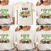 Safari Birthday Shirt, Wild One Family Birthday Shirt, Wild One Family Matching Shirts, Wild One Birthday Boy Tee, Wild One Safari Birthday