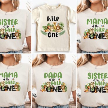 Safari Birthday Shirt, Wild One Family Birthday Shirt, Wild One Family Matching Shirts, Wild One Birthday Boy Tee, Wild One Safari Birthday