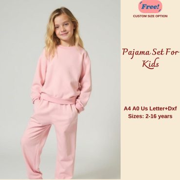 Kid's Pajama Set Bundle Sewing Pattern, Kid's Pajama Pattern, Pajama Sewing Pattern For Kids, Sweatshirt and Trousers for Kids, 2-16 years
