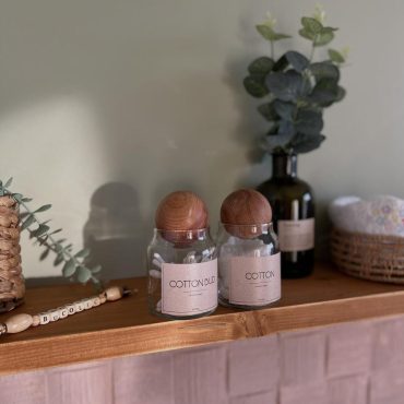 Bathroom Organizers Set/Cotton Bud Holder/Bathroom Organizer/Storage For Cotton Wool Pads/Cotton Buds/Makeup Pad Holder/Vintage Organizer