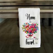 Home Rose Bouquet Kitchen Towel - Sublimation Designs - PNG Design - Digital Download