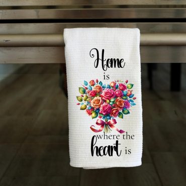 Home Rose Bouquet Kitchen Towel - Sublimation Designs - PNG Design - Digital Download