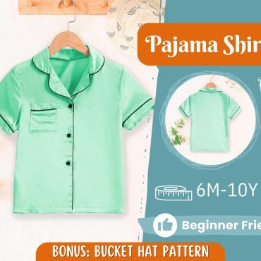 Pajama Shirt Sewing Pattern for Kids, Shirt Pattern, Kids Pattern, PDF Pattern, Beginner Pattern, Sewing Pattern Toddlers, Pyjama Shirt