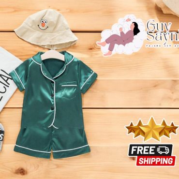 Toddler Satin Silk Pajama-Pants Set | Cozy Summer Sleepwear for Kids | Soft Short Sleeve Nightwear | Comfortable Baby Homewear