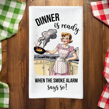 Funny Kitchen Tea Towel PNG & SVG Sublimation Design, Vintage 50s Hand Towel Apron Kitchen Towel Sublimation, Dish Towel PNG - Digital Only